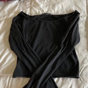 Black off shoulder top